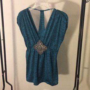 Turquoise blouse